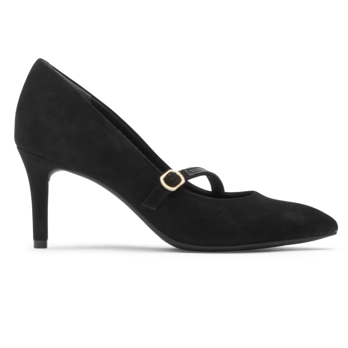 Saltos>Rockport Mary Jane com salto total 75 mm feminino Glamour de camurça preta