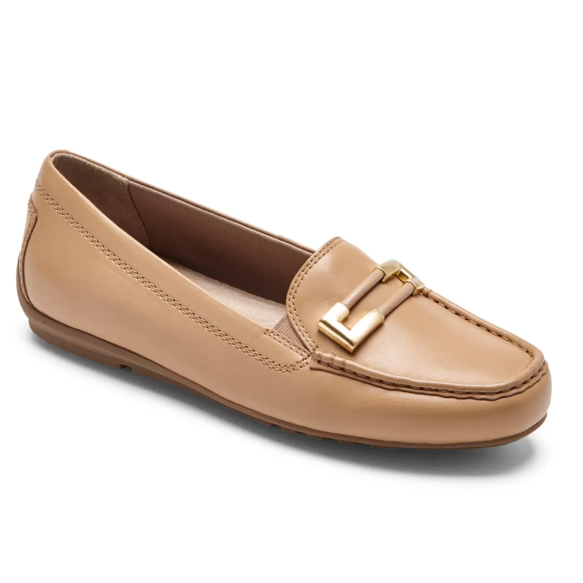 Mocassins>Rockport Mocassim feminino com ornamento Total Motion Driver Macadâmia