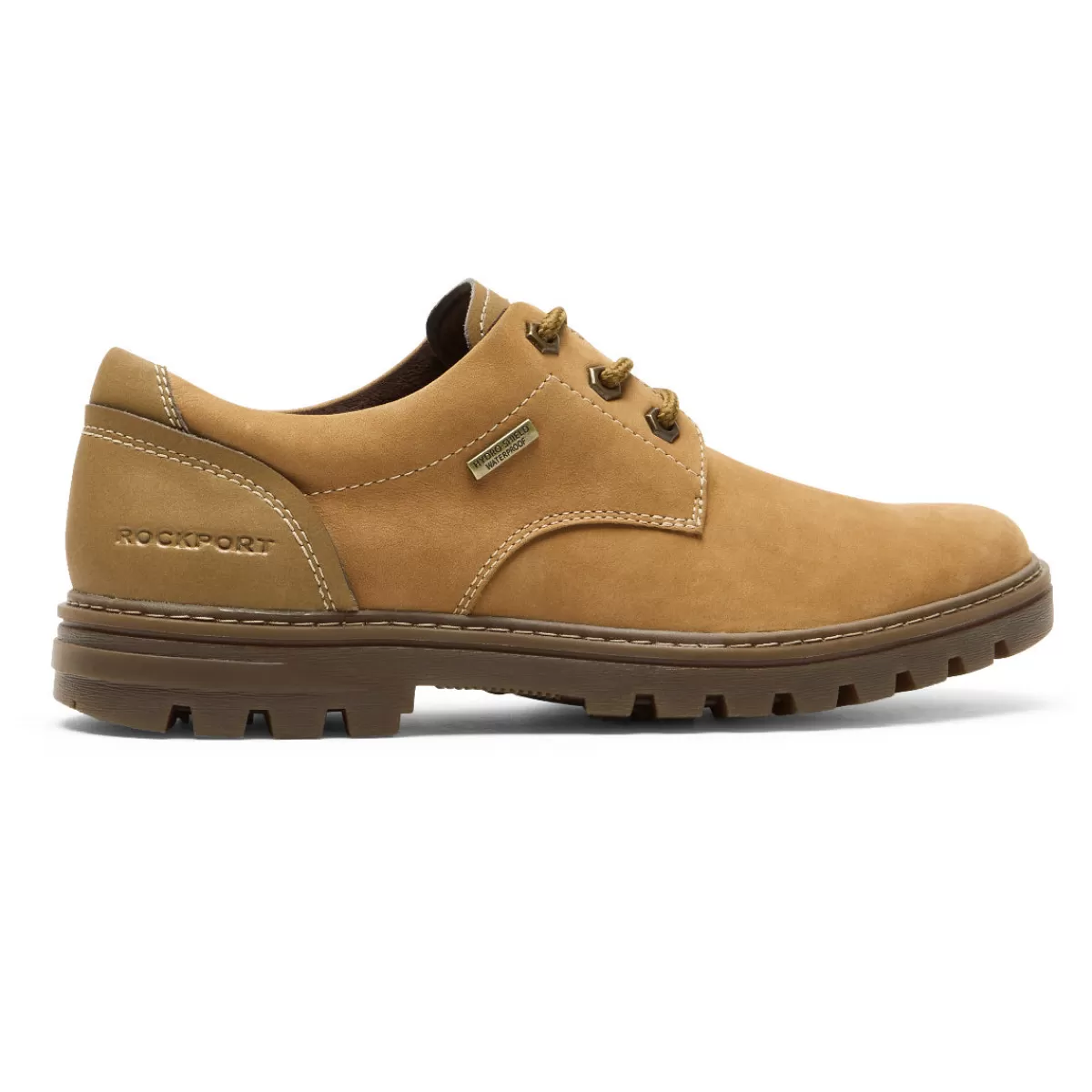 Oxfords E Cadarços>Rockport O clima masculino ou Oxford não impermeável Trigo Nobuck