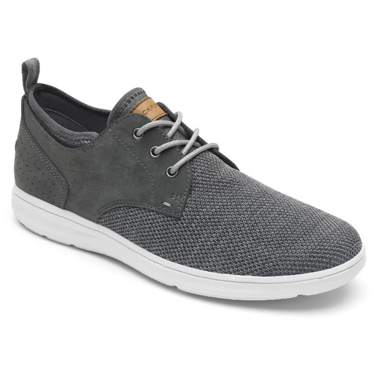 Tênis>Rockport Oxford masculino Zaden com bico liso Estanho Nubuck/Malha