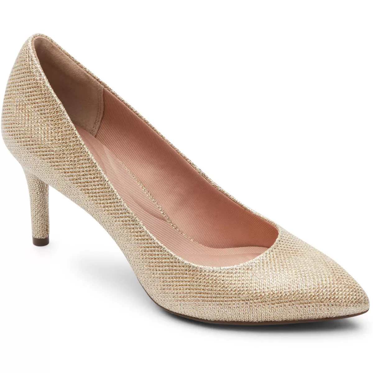 Saltos>Rockport Salto bico fino feminino Total Motion 75mm Glamour nu