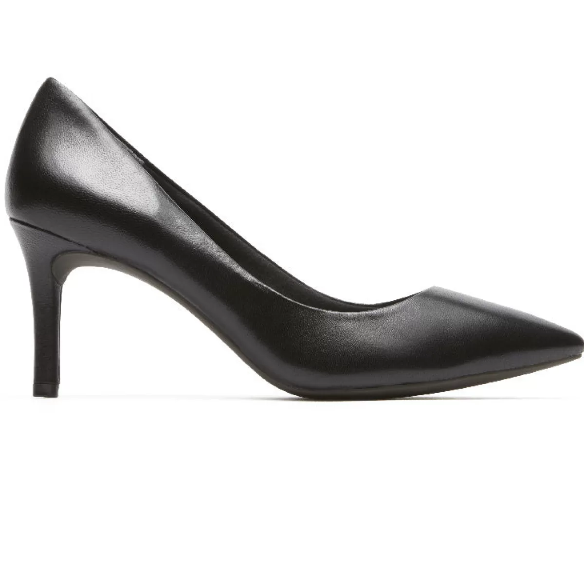 Saltos>Rockport Salto bico fino feminino Total Motion 75mm Couro preto