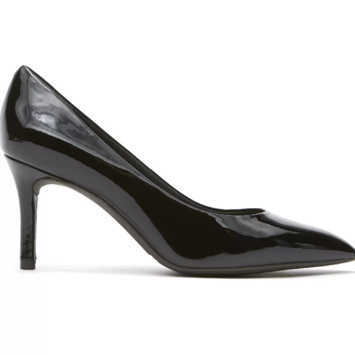 Saltos>Rockport Salto bico fino feminino Total Motion 75mm Patente Negra