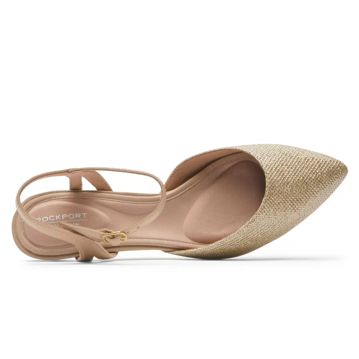 Saltos>Rockport Salto feminino com tira no tornozelo Total Motion Kalila Glamour nu