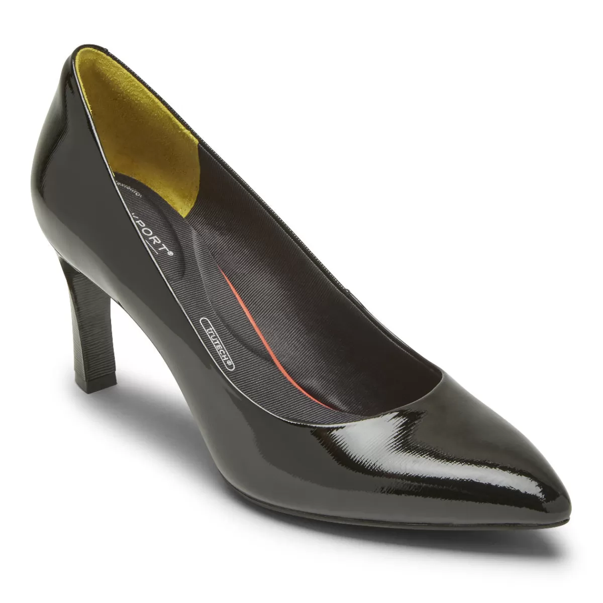 Saltos>Rockport Salto Sheehan Total Motion Feminino Patente Negra Lthr