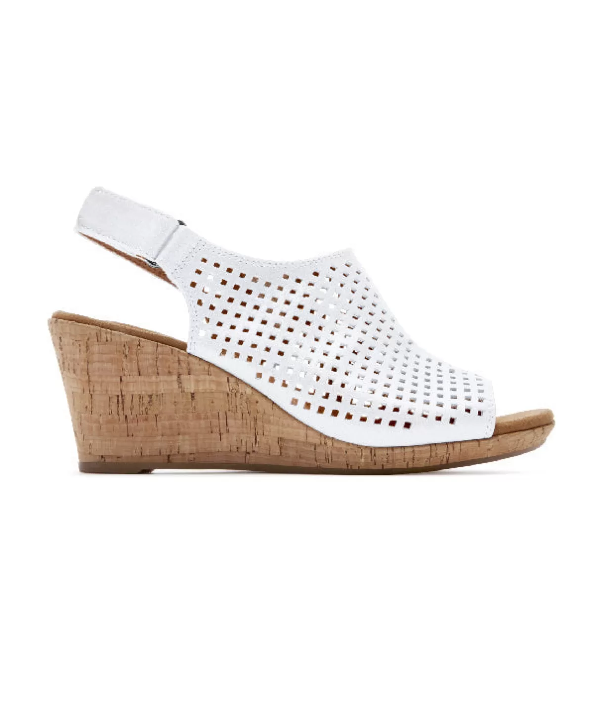 Sandálias E Cunhas>Rockport Sandália Feminina Briah Perfurada Slingback Branco