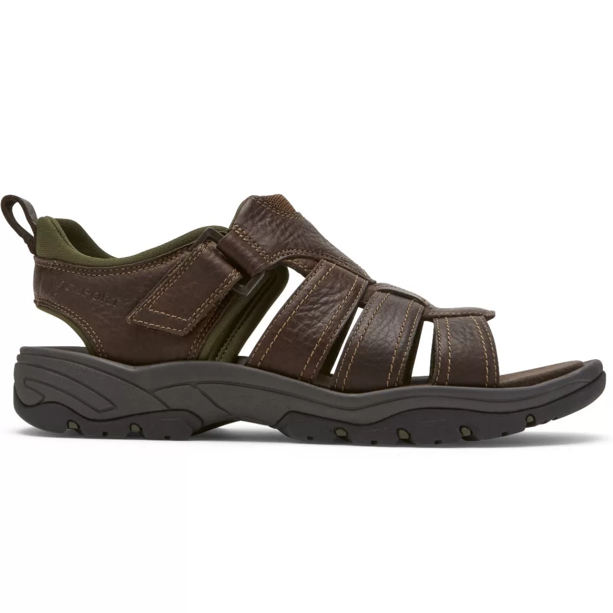 Sandálias>Rockport Sandália masculina Springboro Rocklake Fisherman Marrom