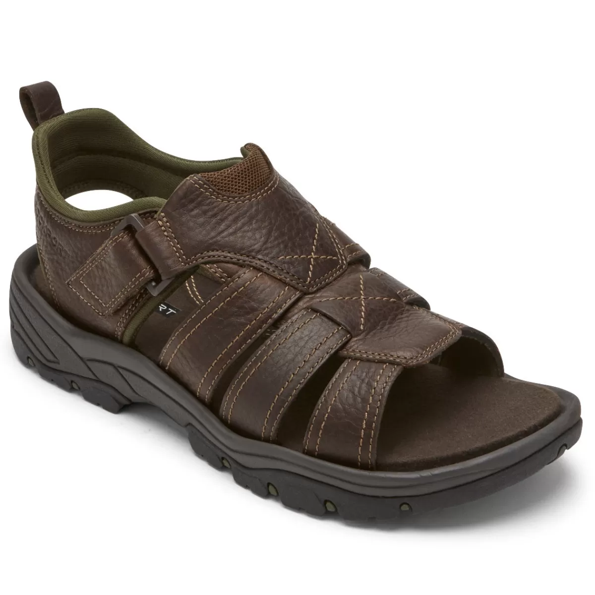 Sandálias>Rockport Sandália masculina Springboro Rocklake Fisherman Marrom