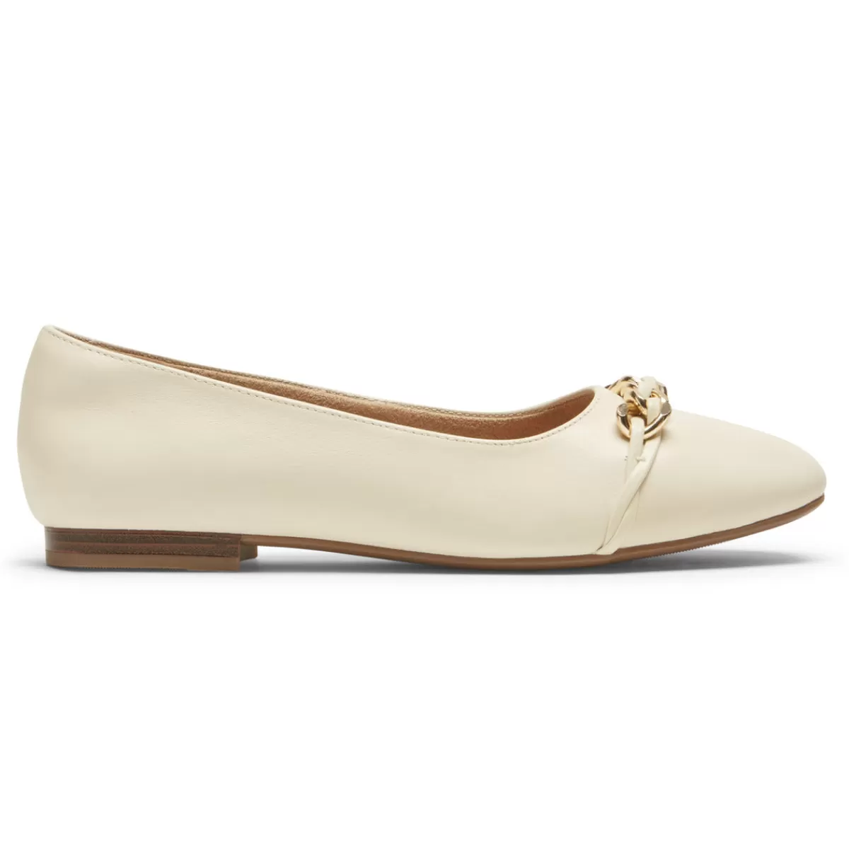Sapatilhas>Rockport Sapatilhas femininas Zoie Chain Ballet Baunilha Lthr
